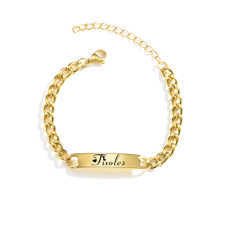 Goxijite Custom Engraved Name  - Men'S Fashion Jewelry Bracelets ulasan dan harga