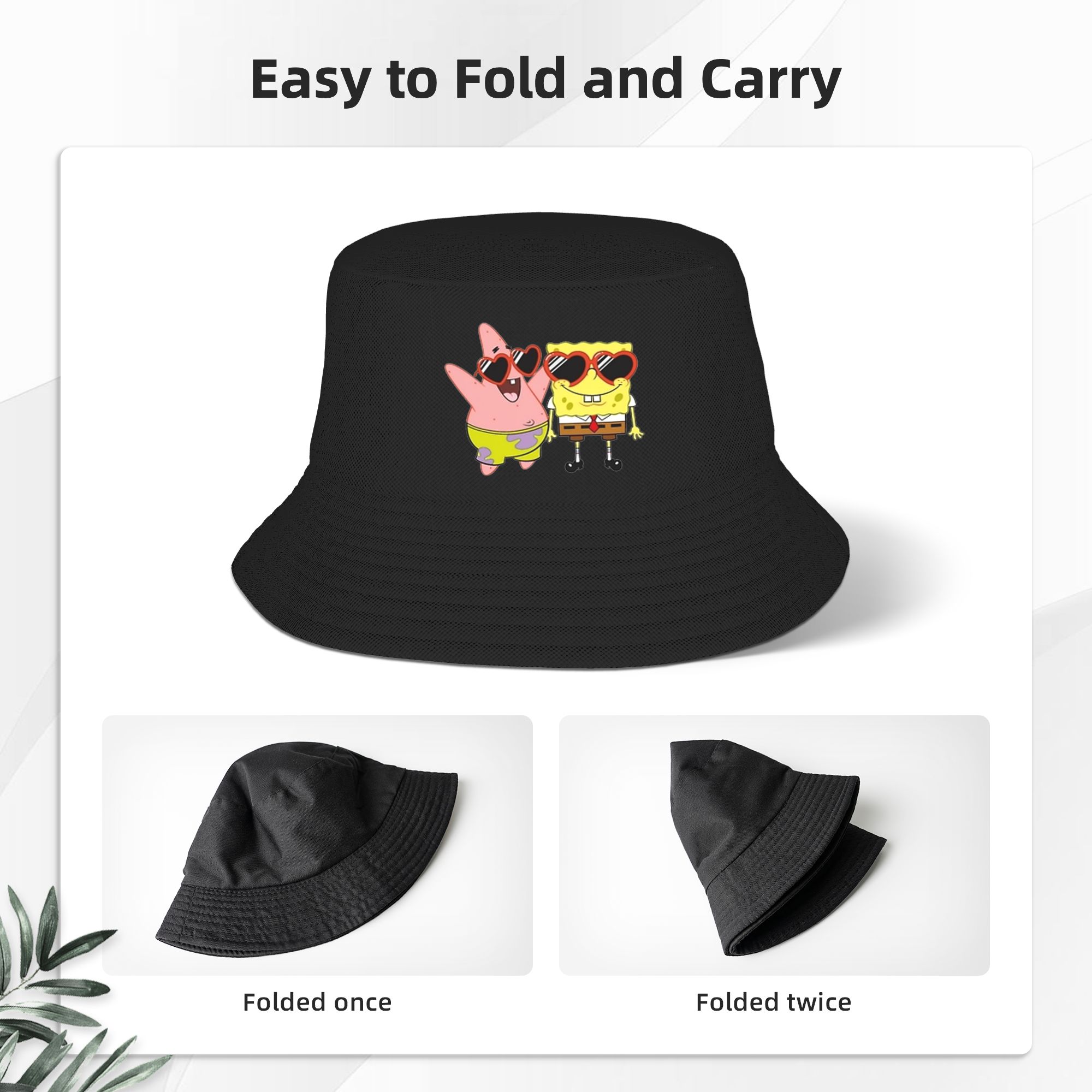 Spongebobs Bucket Hat heart St - Mens Fashion Bucket Hat ulasan dan harga