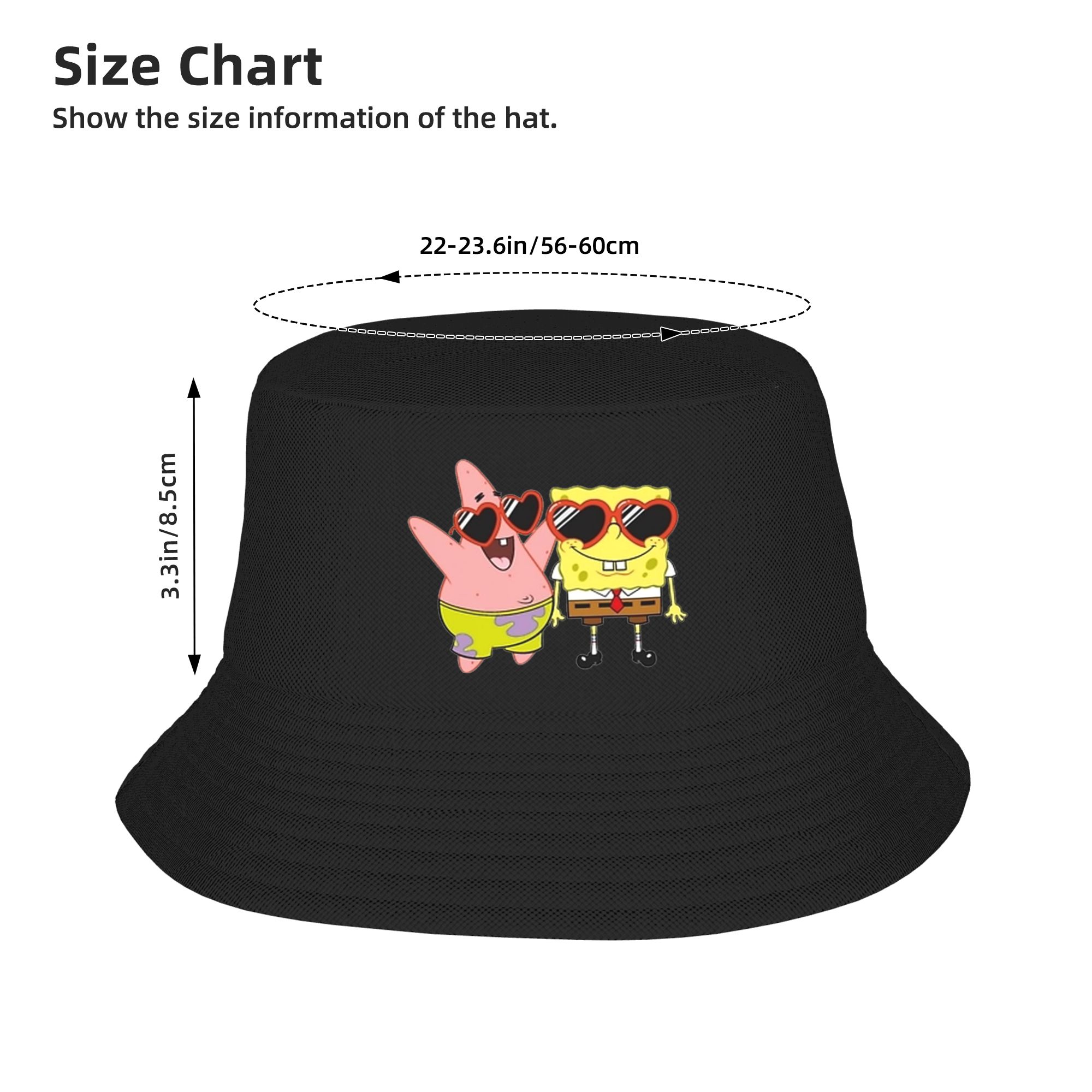 Spongebobs Bucket Hat heart St - Mens Fashion Bucket Hat ulasan dan harga
