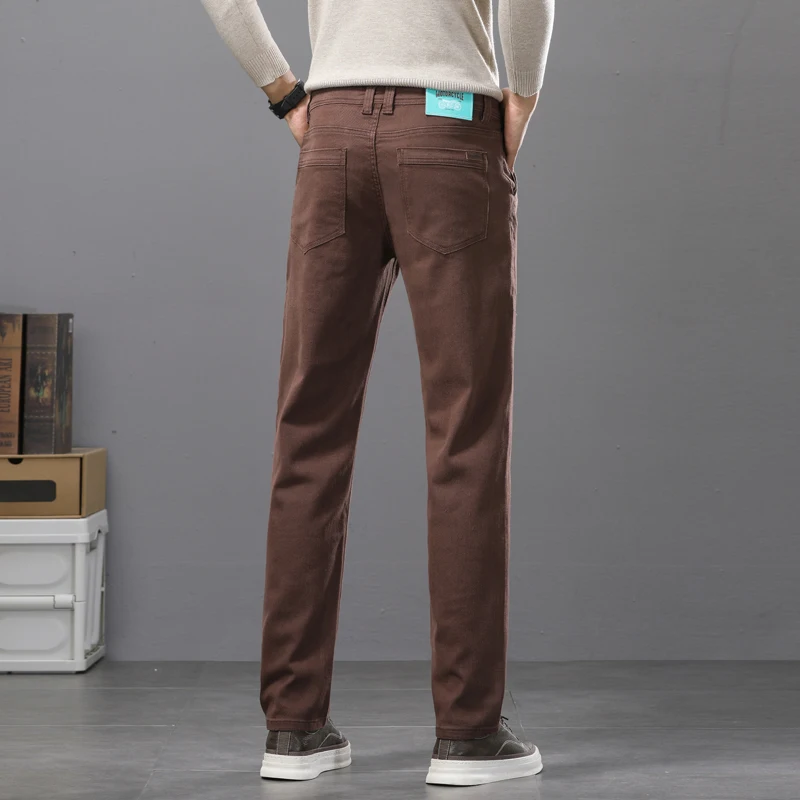 Business Casual Cotton Elastic - Mens Fashion Dark Grey Pants ulasan dan harga