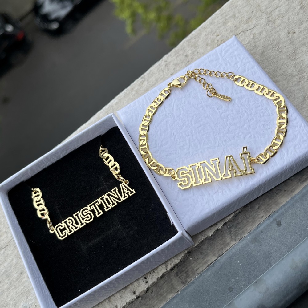 DUOYING Custom Name Hollow Nec - Men'S Fashion Jewelry Bracelets ulasan dan harga