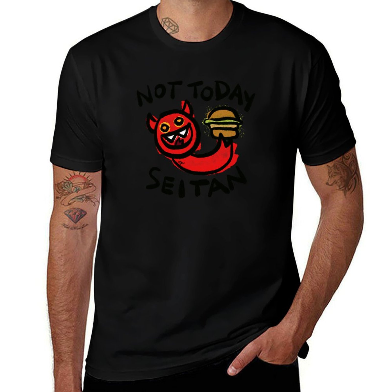 Not Today Seitan T-Shirt Fashi - Men'S Fashion Today ulasan dan harga