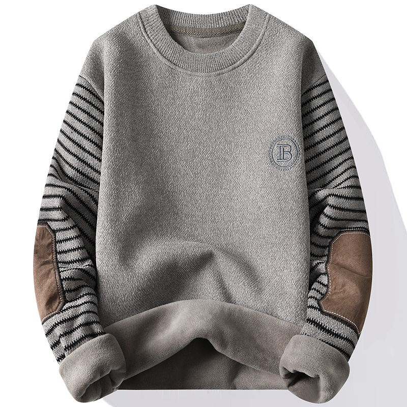 Men's Sweater Patckwork Round  - Mens Fashion Mullet ulasan dan harga