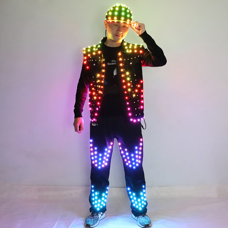 Full Color LED Costume Men's B - Men'S Fashion Light Jacket ulasan dan harga