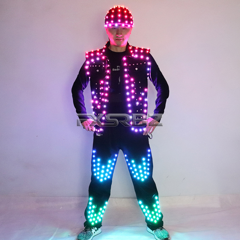 Full Color LED Costume Men's B - Men'S Fashion Light Jacket ulasan dan harga