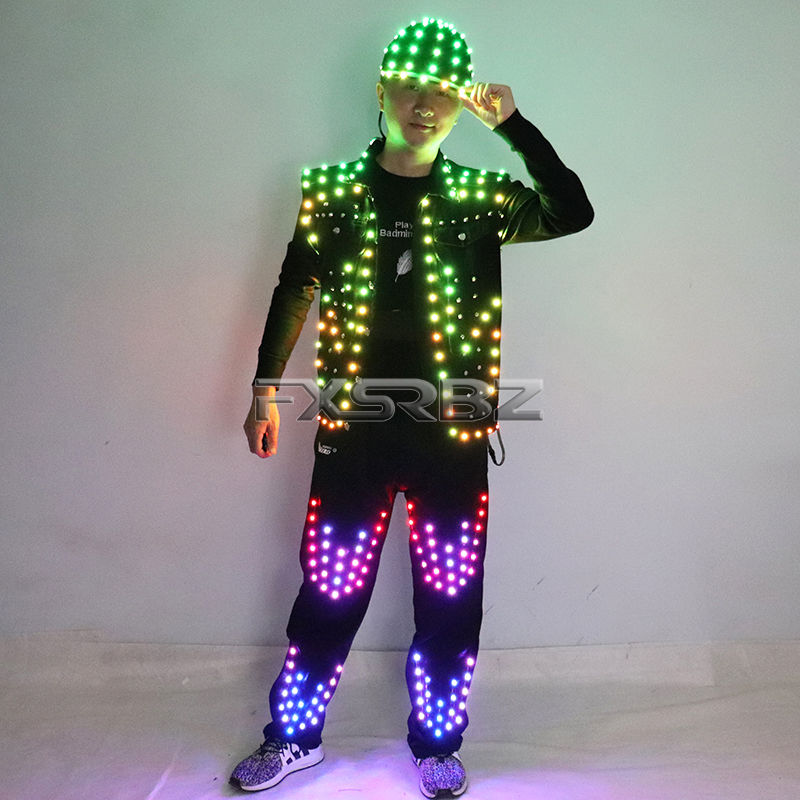 Full Color LED Costume Men's B - Men'S Fashion Light Jacket ulasan dan harga