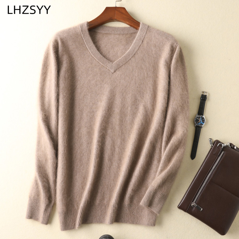 LHZSYY Men's 100% Mink Cashmer - Mens Fashion Jumpers ulasan dan harga