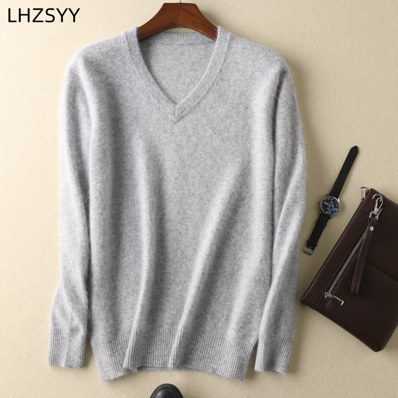 LHZSYY Men's 100% Mink Cashmer - Mens Fashion Jumpers ulasan dan harga