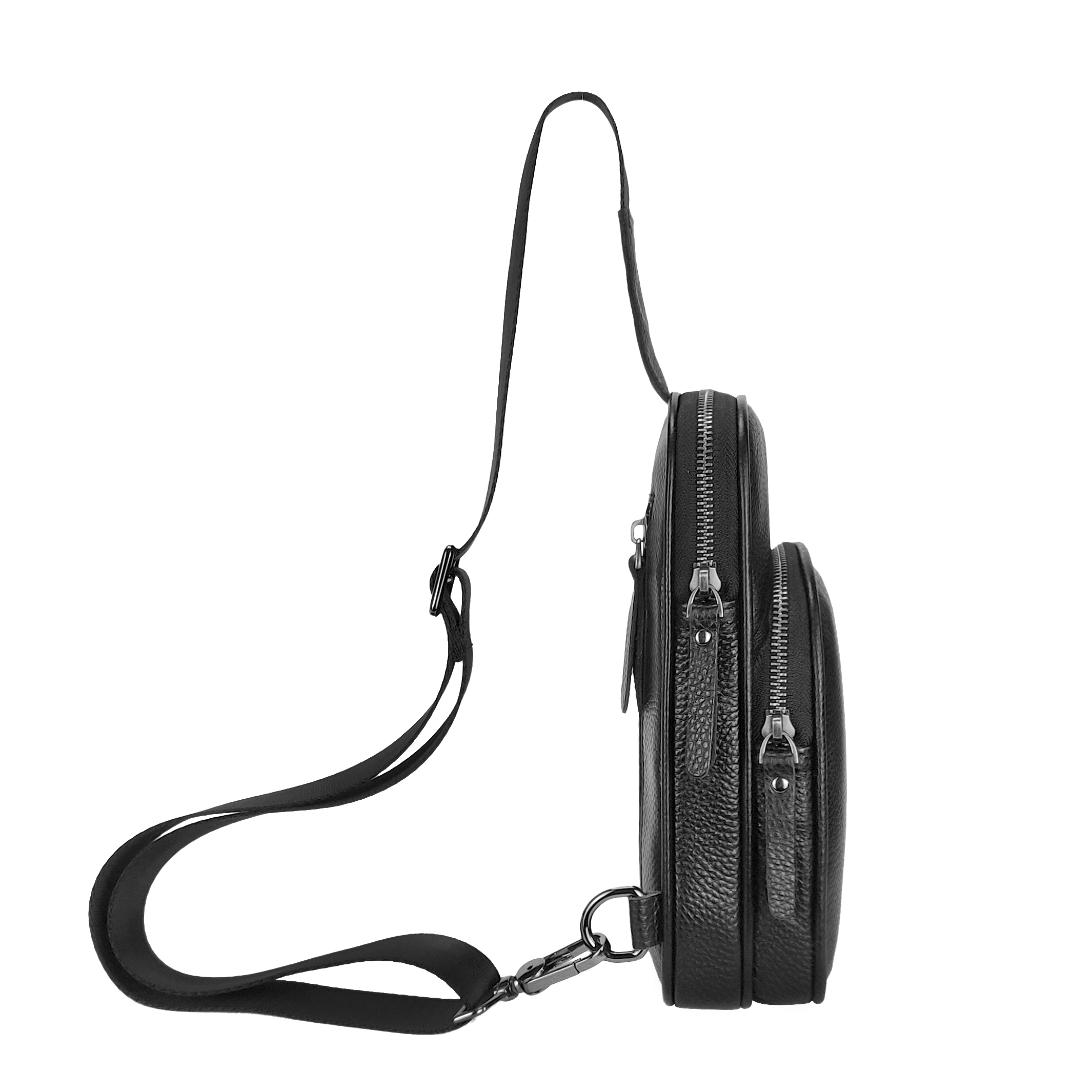 Genuine Leather Small Sling Ba - Fashion Harness Men ulasan dan harga