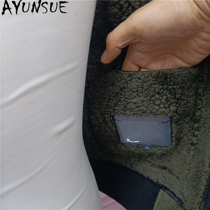 AYUNSUE Warm Natural Fur Coat  - Men'S Fashion Zipper Jacket ulasan dan harga