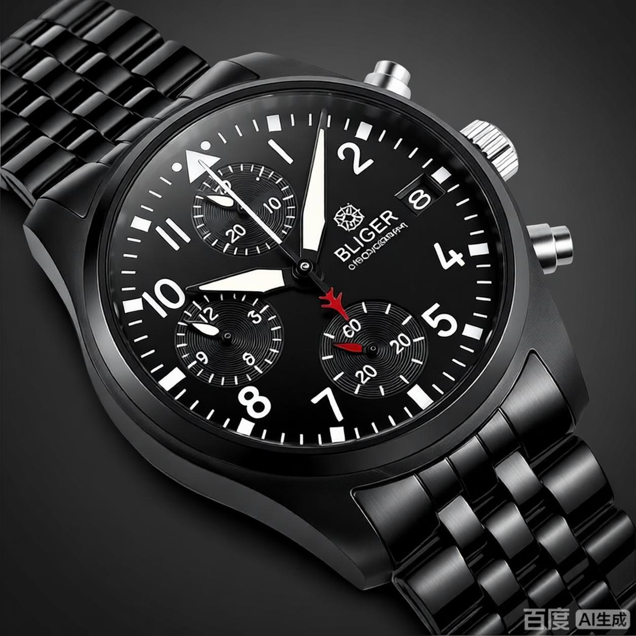 BLIGER Full Black Brushed 38mm - Mens Fashion Bracelet ulasan dan harga