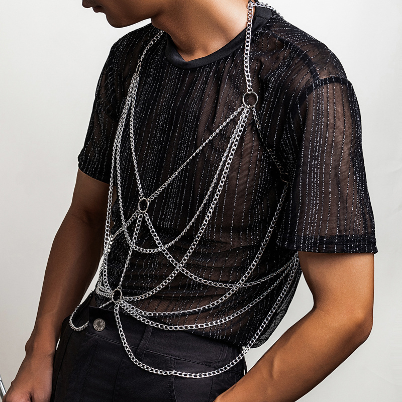 Men’s Body Chain Harness Silve - Fashion Harness Men ulasan dan harga