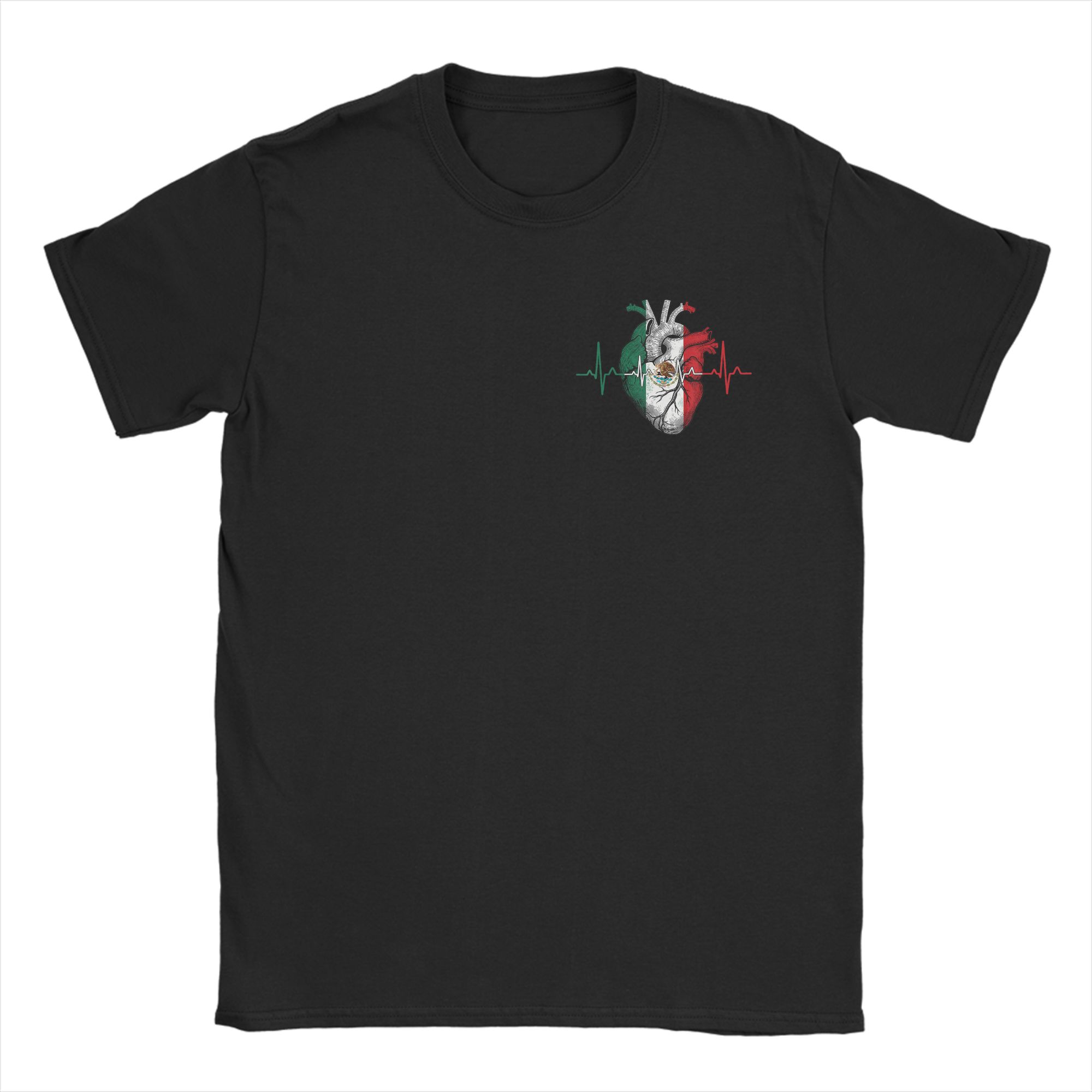 Men T-Shirts Mexico Flag Heart - Mens Fashion Mexico ulasan dan harga