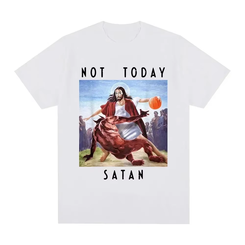 Not Today Satan Jesus Vs Satan - Men'S Fashion Today ulasan dan harga