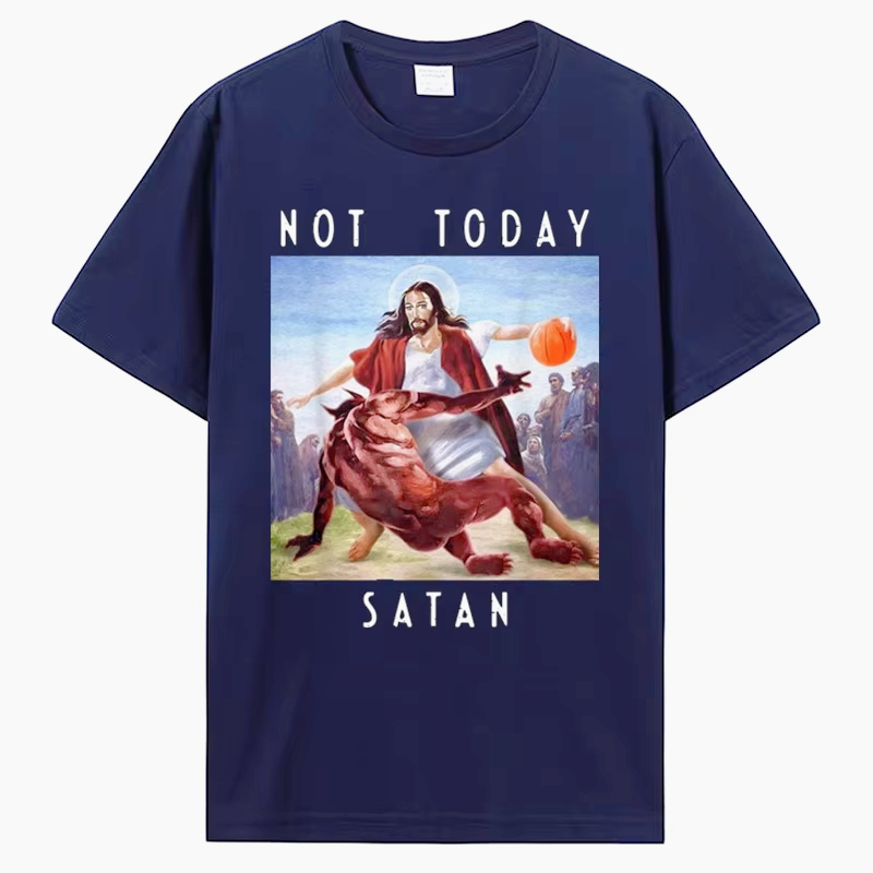 Not Today Satan Jesus Vs Satan - Men'S Fashion Today ulasan dan harga