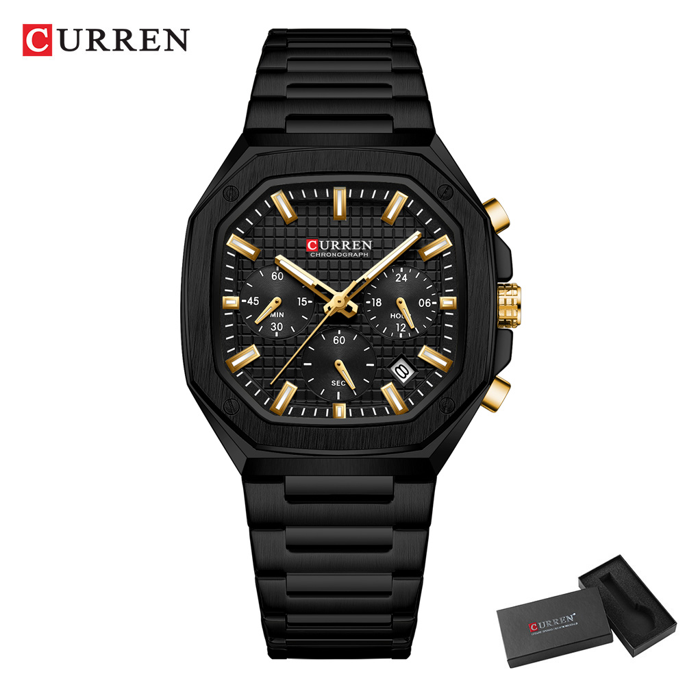 CURREN Luxury Square Chrono Wa - Mens Fashion Bracelet ulasan dan harga