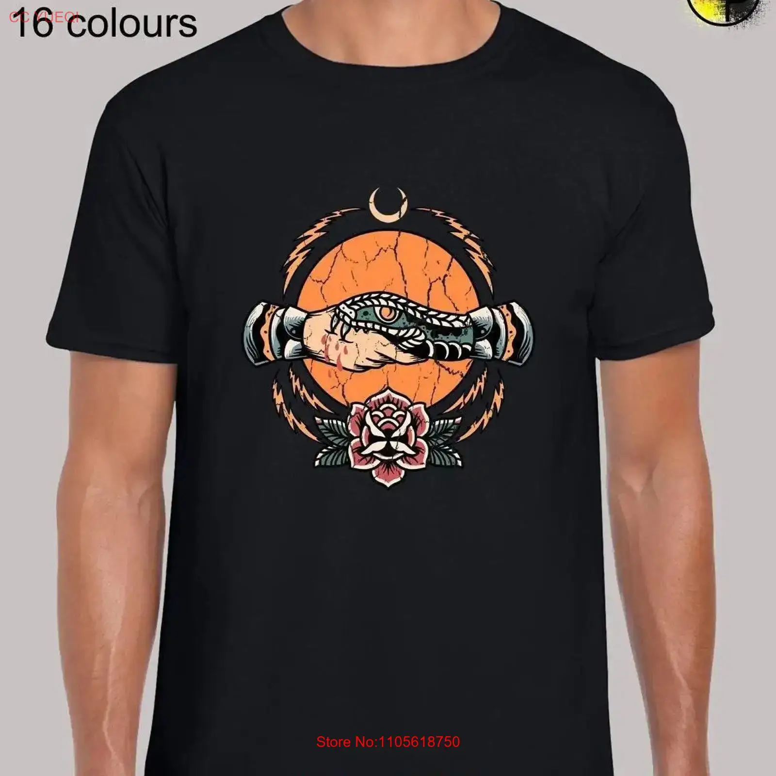 Trust no one snake mens T Shir - Men'S Fashion Deals ulasan dan harga