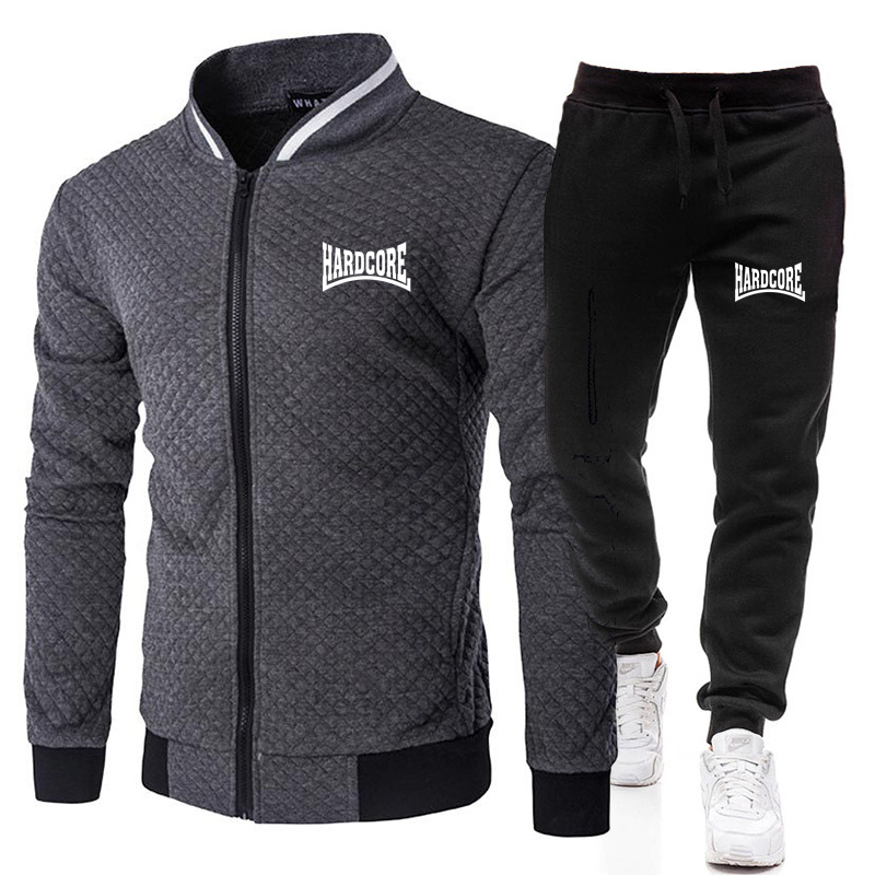 HARDCORE Spring and Autumn Men - Men'S Fashion Zipper Jacket ulasan dan harga