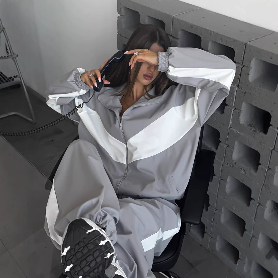 Oversized Tracksuit Colorblock - Mens Fashion Jumpers ulasan dan harga
