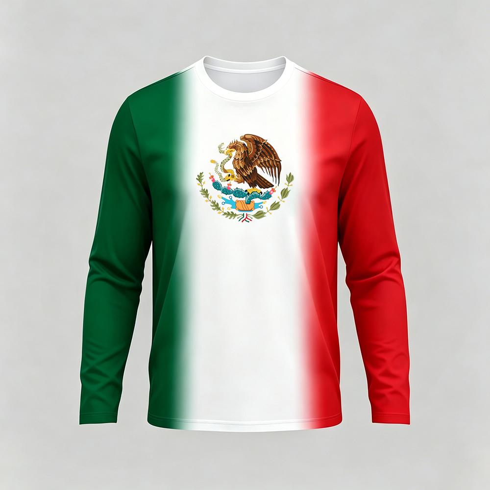 Mexico Themed Printed Long Sle - Mens Fashion Mexico ulasan dan harga