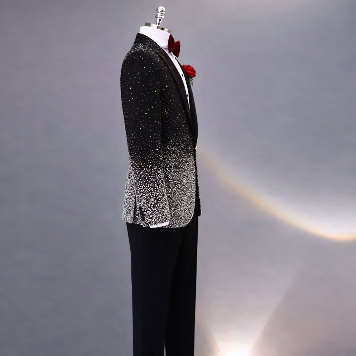 Handsome Rhinestone Diamond Me - Slim Fit Blazer Men ulasan dan harga