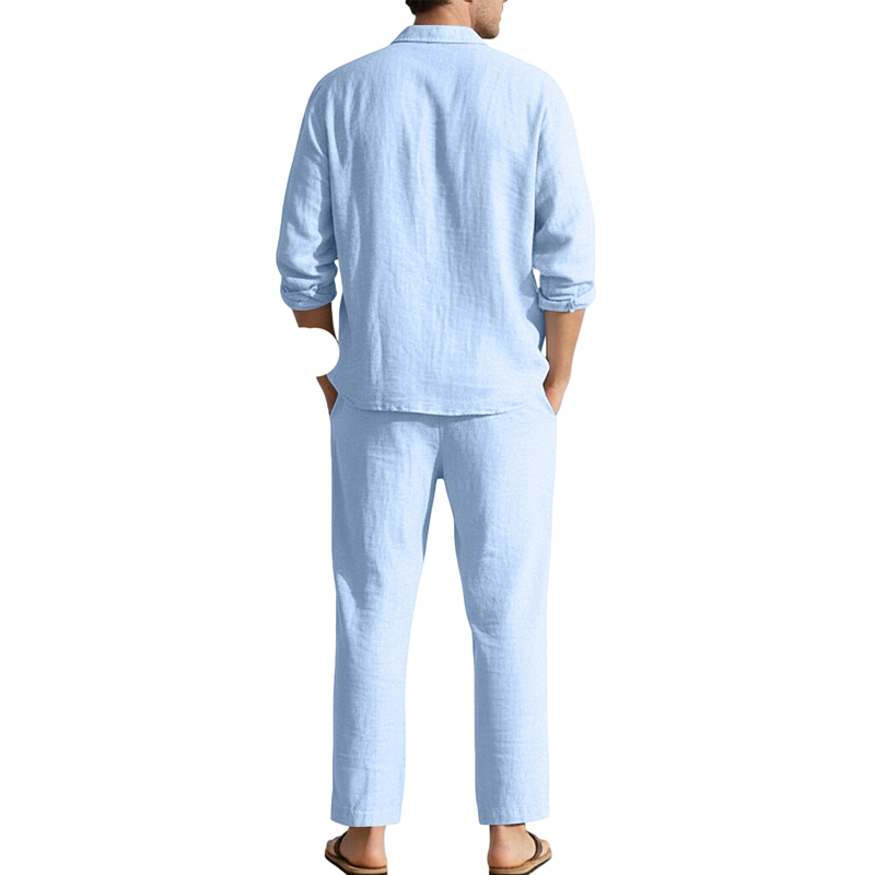 Spring Summer Linen Casual Set - Men'S Fashion Pants ulasan dan harga