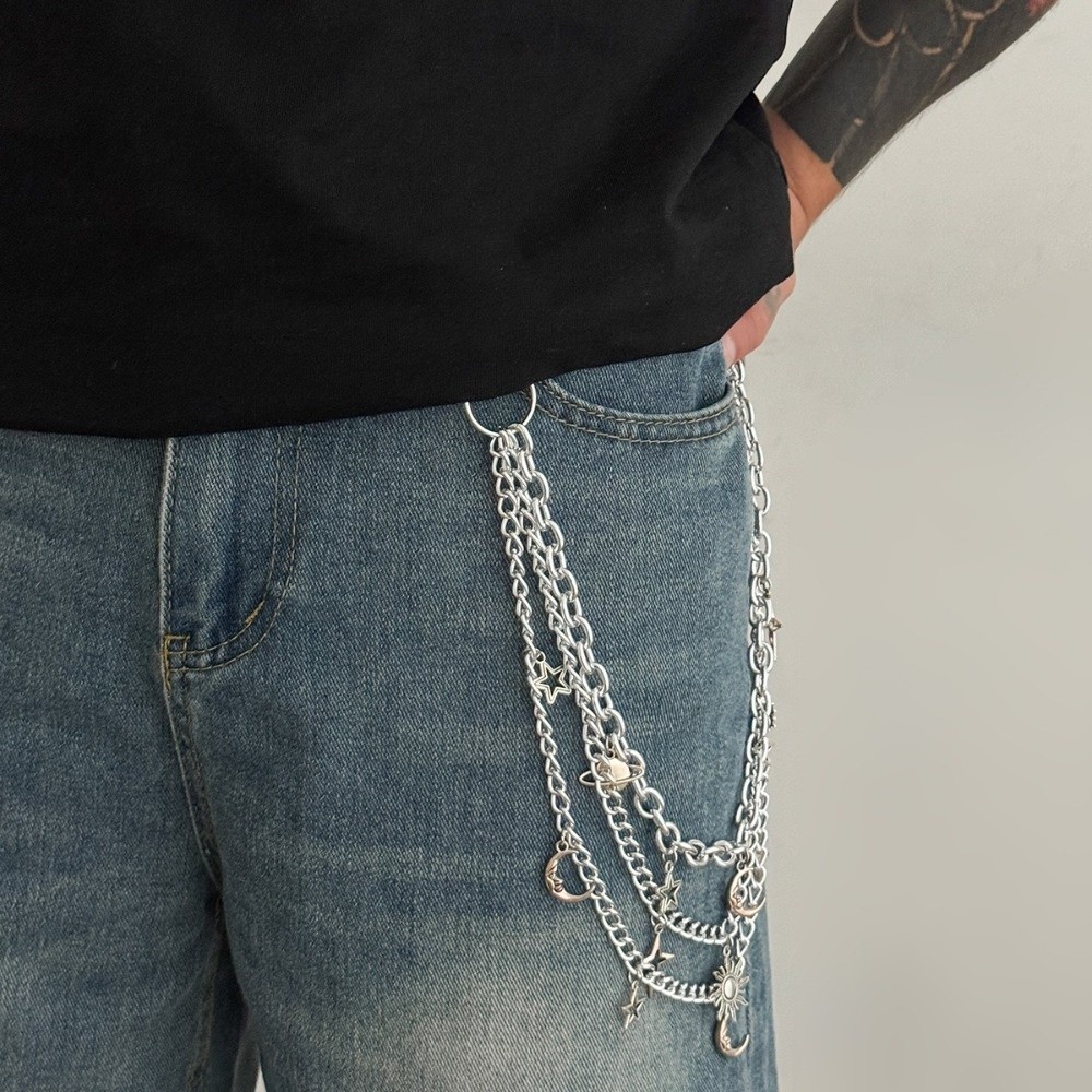 Unisex Adjustable Metal Pants  - Men'S Fashion Night Out ulasan dan harga